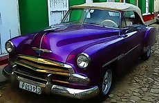 Cuban Vintage Cars Jigsaw