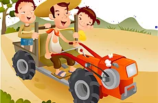 Cartoon Tractor Puzzle