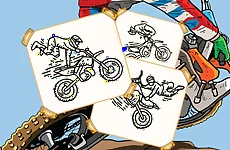 MotoCross Hero Coloring