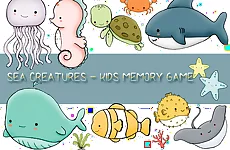 Kids Memory Sea Creatures