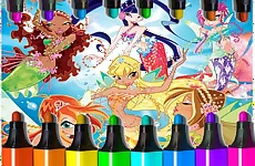 Winx Coloring Game