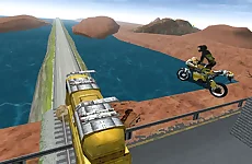 Highway Traffic Bike Stunts