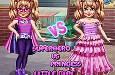 Little Girl Superhero Vs Princess