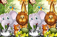 Find Seven Differences Animals