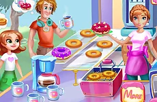 Annie Cooking Donuts