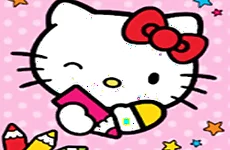 Color & Paint By Number With Hello Kitty