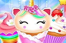 Unicorn Mermaid Cupcake Cooking Design - Creative