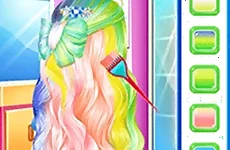 Princess Fashion Rainbow Hairstyle Design