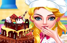 Chocolate cake cooking party