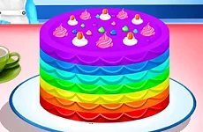 Cooking Rainbow Cake
