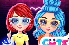 Rainbow Girls Neon Fashion