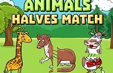 Animals Halves Match