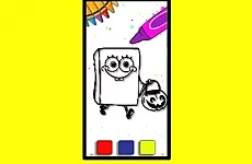 SpobgeBob Halloween Coloring Book