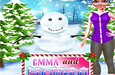 Emma And Snowman Christmas