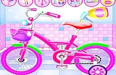 Girl Bike Fix Washing Salon