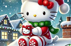 Hello Kitty Christmas Puzzle: Festive Holiday